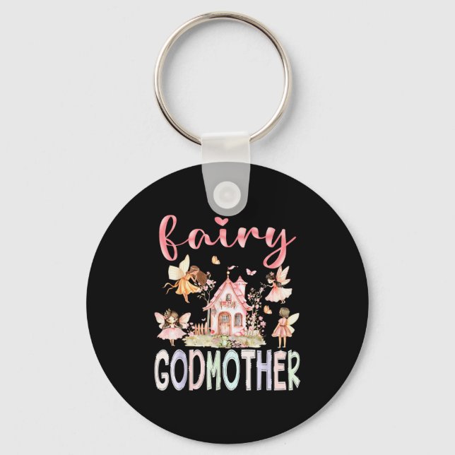 Chaveiro Fairy Godmother Magical Floral Funny Birthday Girl (Frente)