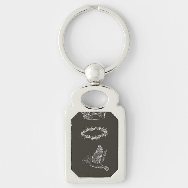 Chaveiro Faith and Freedom Keychain – Bird with Jesus Crown (Frente)