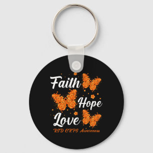 Chaveiro Faith Hope ama a Borboleta de Consciência CRPS RSD