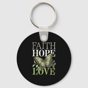 Chaveiro Faith Hope ama a consciência mental