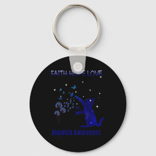 Chaveiro Faith Hope ama Alopecia Consciência