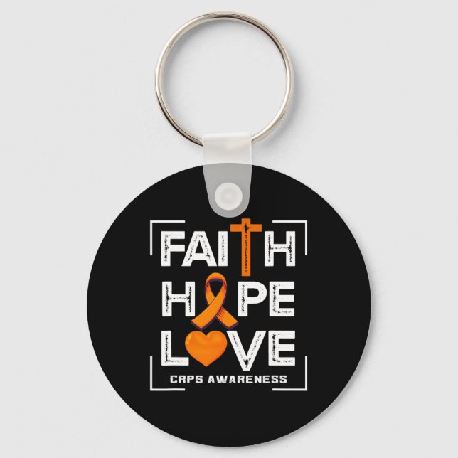 Chaveiro Faith Hope ama Consciência do Crps (Frente)