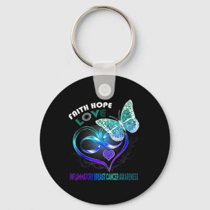 Chaveiro Faith Hope ama Coração de Sensibilização do Cancer