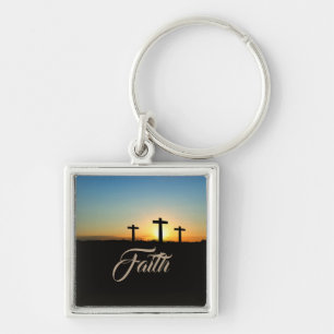 Chaveiro Faith Hope ama Jesus Cristo Destino