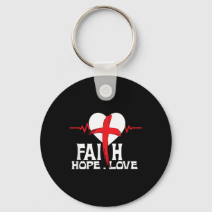 Chaveiro Faith Hope ama Jesus Cristo Natal Cristão