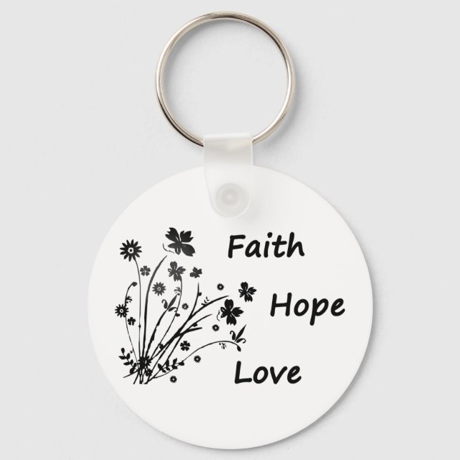 Chaveiro Faith Hope and Love (Frente)