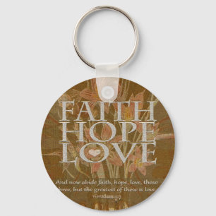 Chaveiro Faith Hope and Love