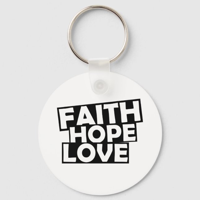 Chaveiro Faith Hope Love (Frente)