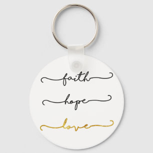 Chaveiro Faith Hope Love