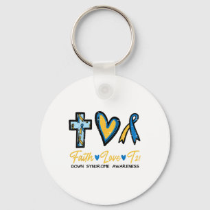 Chaveiro Faith Love Down Síndrome de Consciência Homens Cri
