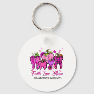 Chaveiro Faith Love Hope Bread Cancer Dental Life Teeth De