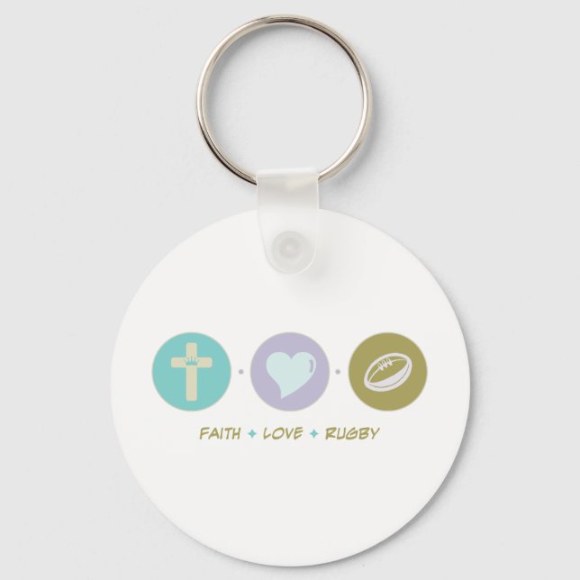 Chaveiro Faith Love Rugby (Frente)
