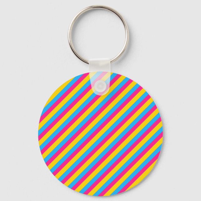 Chaveiro Faixa de Cor do Panorama | Orgulho Pansexual (Frente)