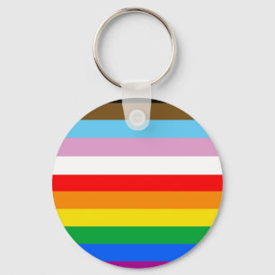 Chaveiro Faixa de Sinalizador de Progresso LGBTQ+
