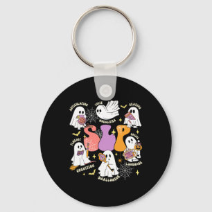 Chaveiro Fala Terapêutica Spooky Slp Halloween Cute Ghost