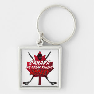 Chaveiro Falamos em Fluent Hockey Canada Humor Key Chain