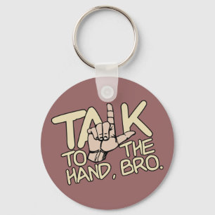 Chaveiro Fale com a cadeia de teclas personalizada de mão