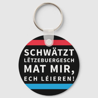 Chaveiro Fale em Luxembourgish Key Chain Black