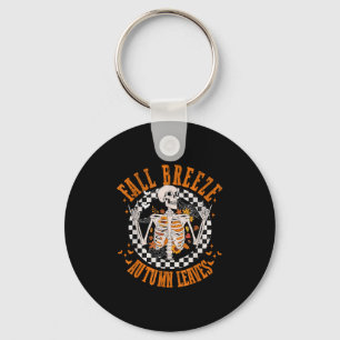 Chaveiro Fall Breeze Autumn Deixa Skeleton Flower Thanksgi