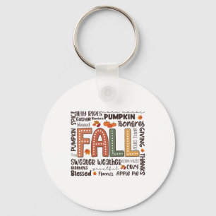 Chaveiro Fall Flannels Pumpkin Season Fall Vibs Autumn Tha