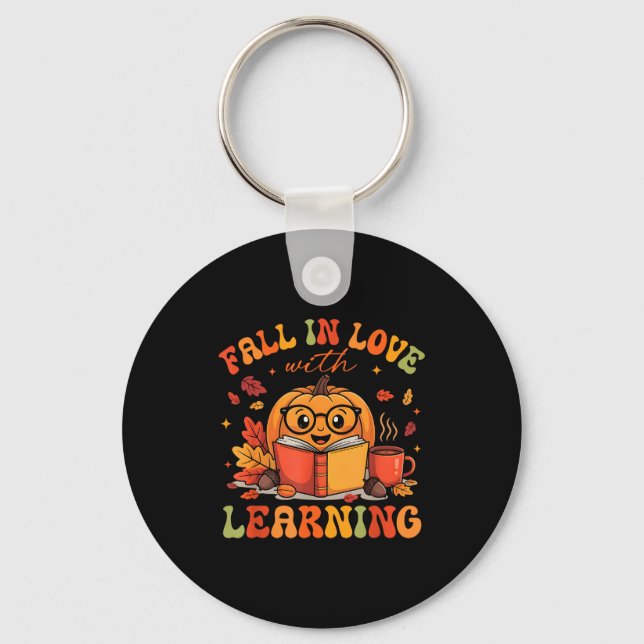 Chaveiro Fall In Love With Learning Autum Thanksgiving Teac (Frente)