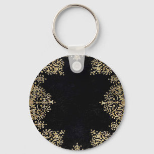 Chaveiro Falln Black E Dourado Filigre