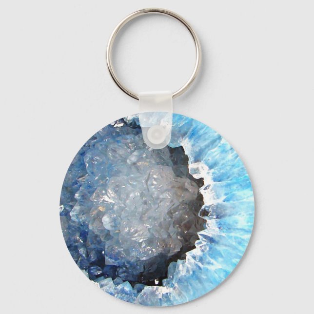 Chaveiro Falln Blue Crystal Geode (Frente)