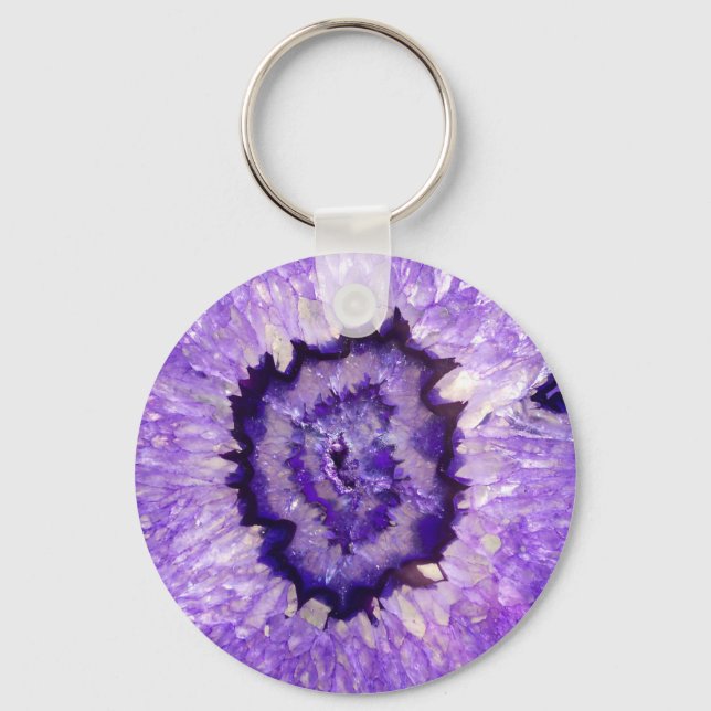 Chaveiro Falln Purple Agate Geode (Frente)