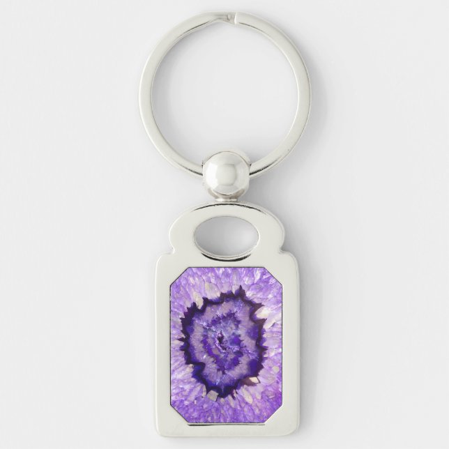 Chaveiro Falln Purple Agate Geode (Frente)