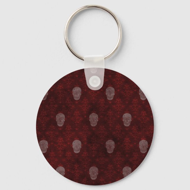 Chaveiro Falln Victorian Skulls Red (Frente)