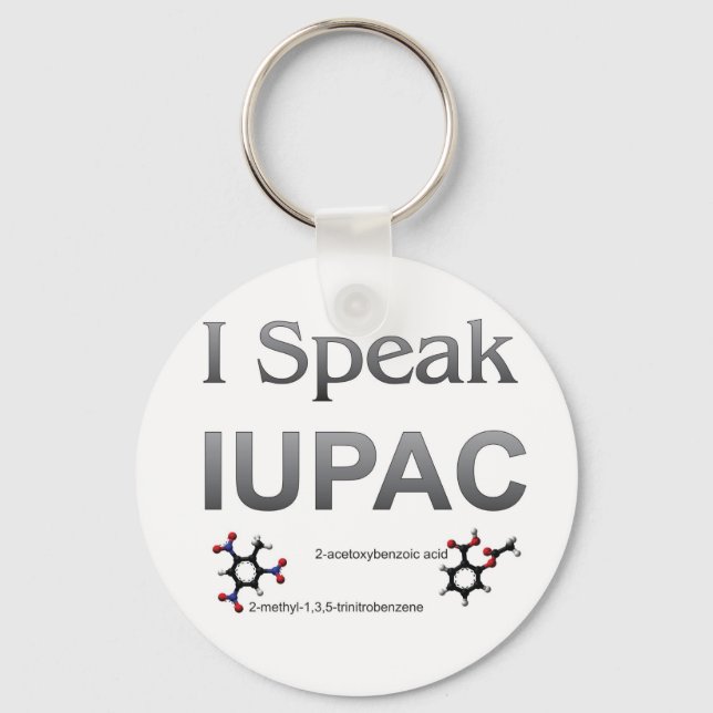 Chaveiro Falo de nomenclatura de química IUPAC (Frente)