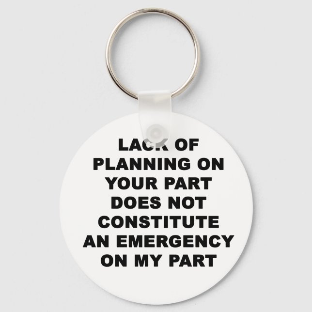 Chaveiro Falta de planejamento (Frente)