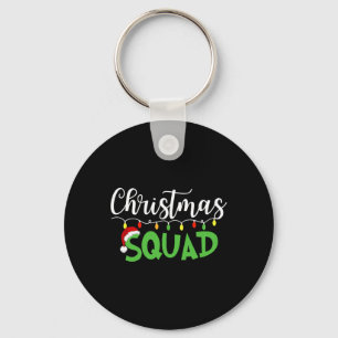 Chaveiro Família de Árvores Xmas Divertidas no Quadrado Nat