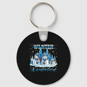 Chaveiro Família de Boneco de Neve do Inverno Wonderland Fl
