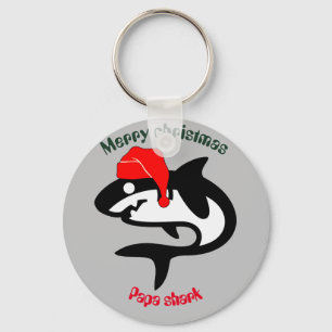 Chaveiro família de natal de tubarão, personalize personali