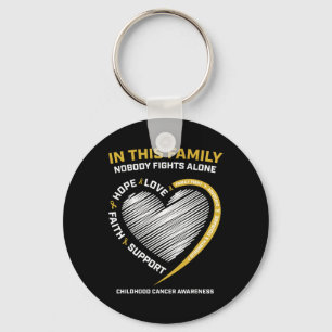 Chaveiro Família Dourada Ninguém luta sozinho Cancer A