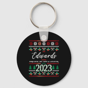 Chaveiro Família Edwards Desde 2023 Eu Design de Natal Feio