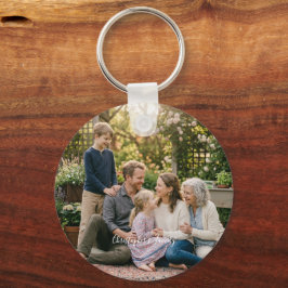 Chaveiro Família Elegante Foto Personalizada