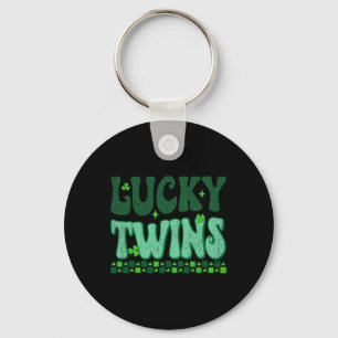Chaveiro Família Lucky Twins Combinando Retro Groovy St Pat