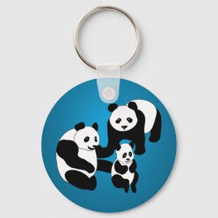 Chaveiro Família Panda dos Três