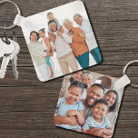 Chaveiro Família Personalizada Dupla Foto em Dois Lados<br><div class="desc">Crie uma manutenção personalizada com este chaveiro de fotos de lado duplo, projetado para exibir duas fotos diferentes — uma em cada lado. É perfeito para capturar memórias familiares especiais ou comemorar uma reunião familiar. Quer você queira apresentar fotos familiares ou momentos de uma grande reunião, o chaveiro pode ser...</div>