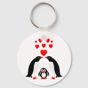 Chaveiro Família Pinguins