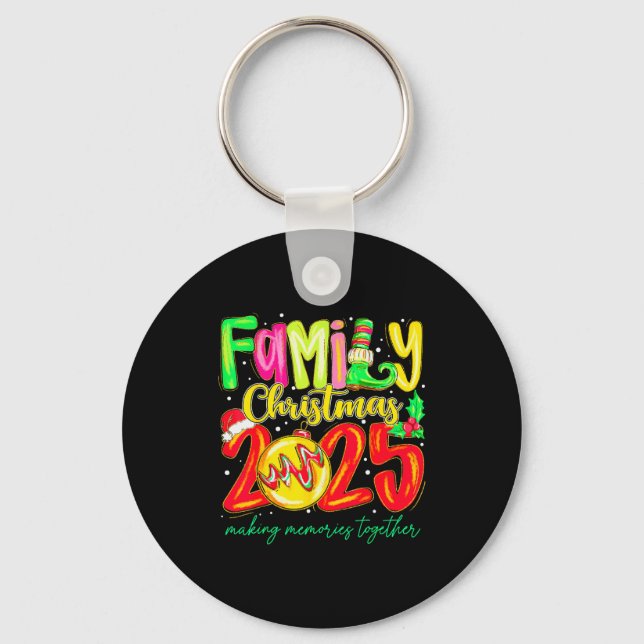 Chaveiro Family Christmas 2025 Matching Santa Tee Xmas Paja (Frente)