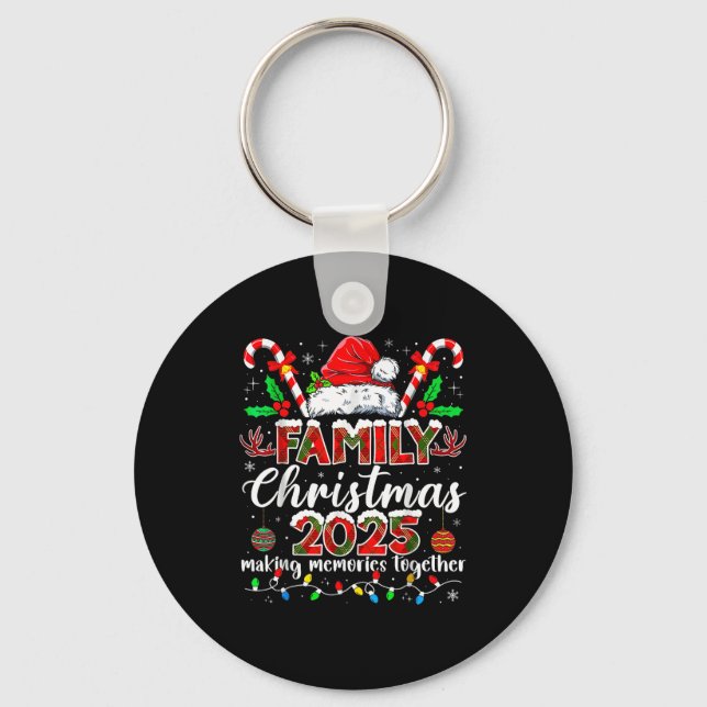 Chaveiro Family Christmas 2025 Matching Santa Tee Xmas Paja (Frente)