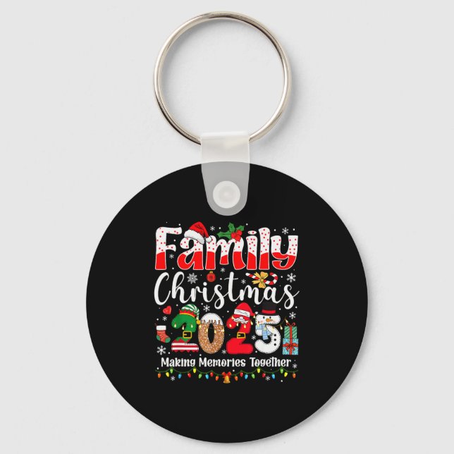 Chaveiro Family Christmas 2025 Matching Squad Santa Xmas Li (Frente)