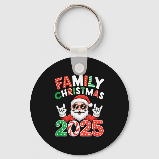 Chaveiro Family Christmas 2025 Rocker Santa Sungles Matchin (Frente)