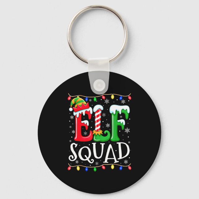 Chaveiro Family Christmas Matching Pajamas Elf Xmas Squad  (Frente)