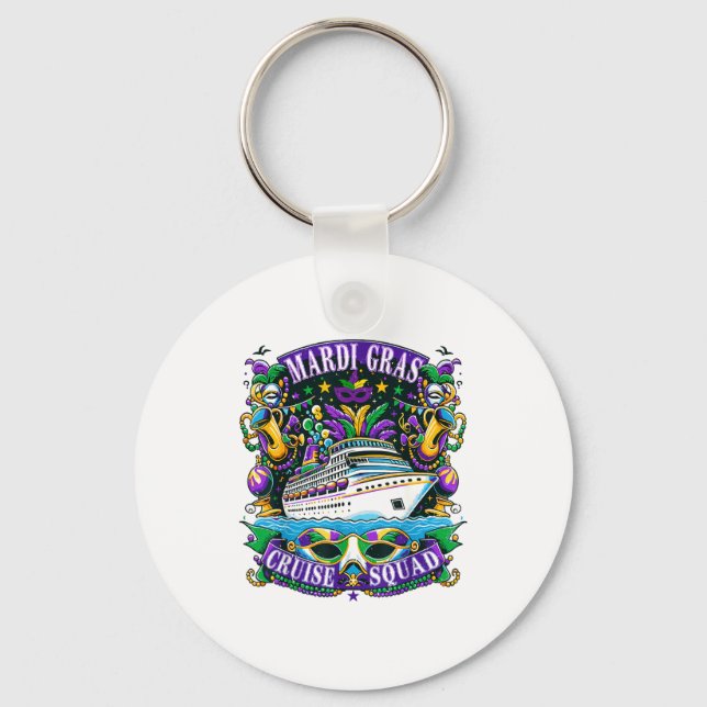 Chaveiro Family Mardi Gras Cruise Squad Vacation Trip Ship  (Frente)