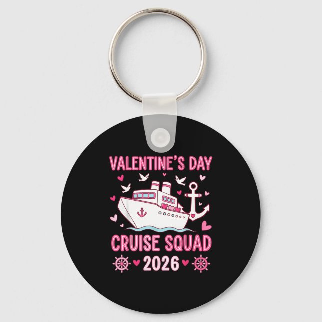 Chaveiro Family Matching Valentines Day Family Cruise Squad (Frente)