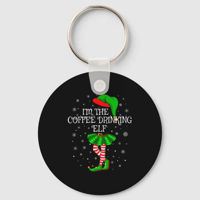 Chaveiro Family Matching Women Girls Coffee Drinking Elf Ch (Frente)
